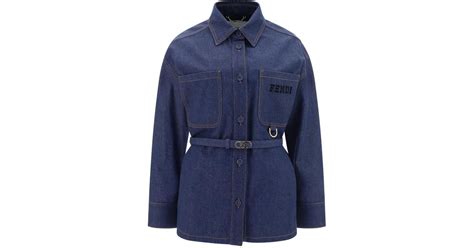 fendi denim jacket women's.